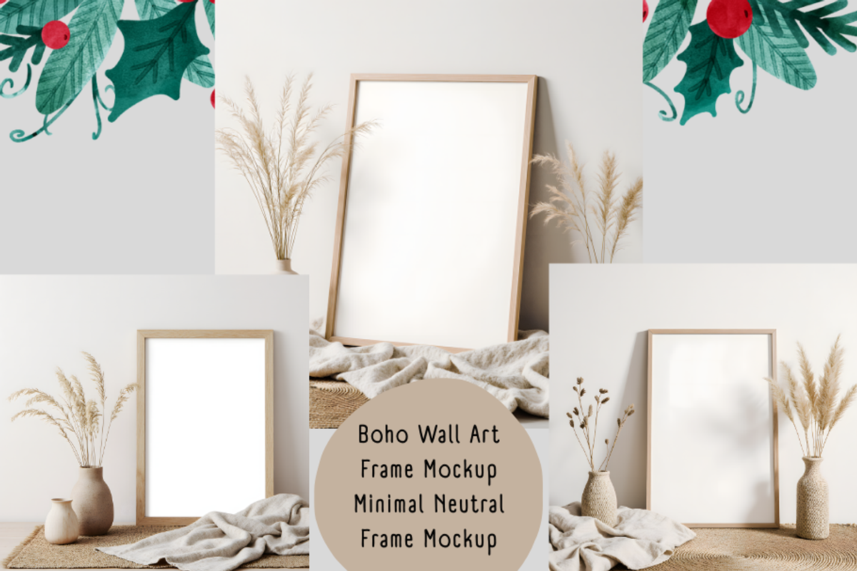 Boho Wall Art Frame Mockup, a Product Mockup by StormDigitalArt (Photo 1 of 2)