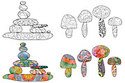 Sea stone pyramids for coloring, an Object Illustration by Watercolor fantasy (Thumbnail 2 of 8)