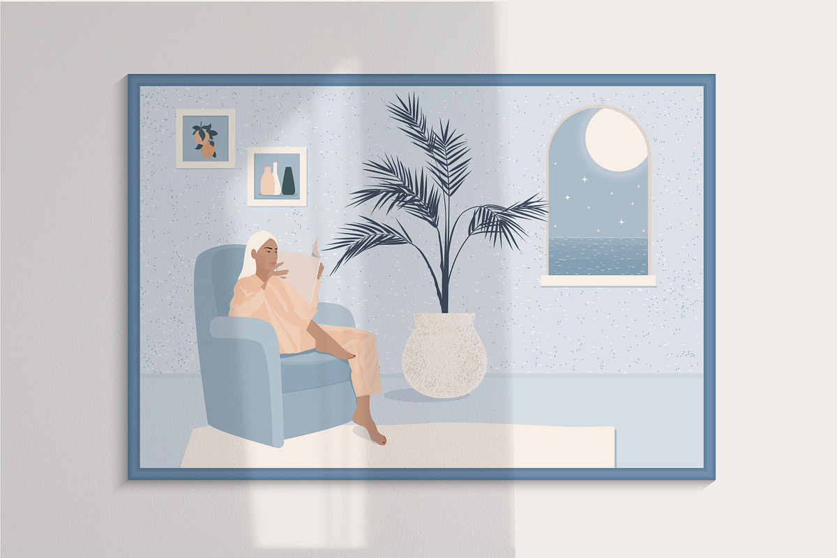 Girl and sea landscape scene creator, a Person Illustration by Imaginary Party (Photo 8 of 11)