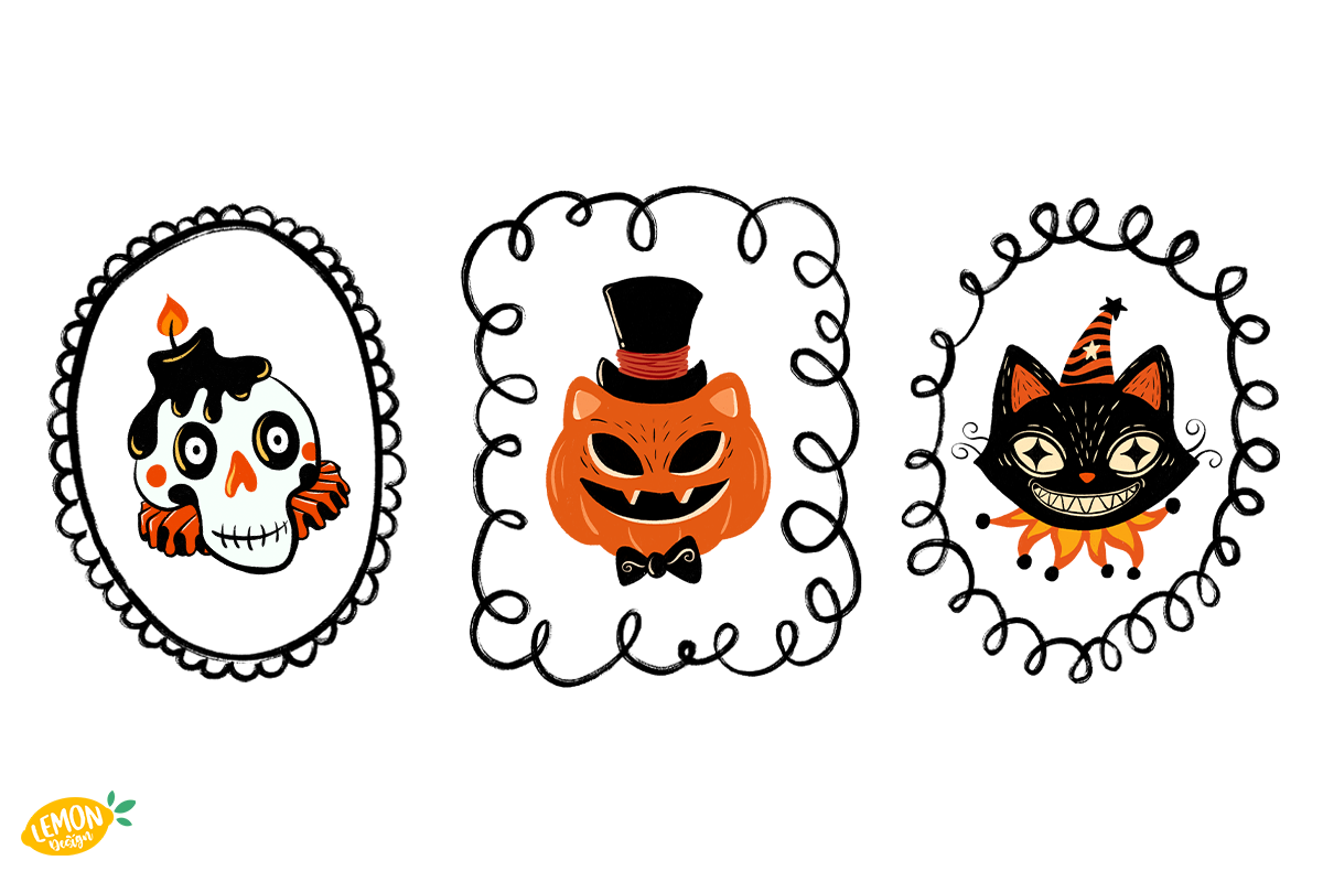 Vintage Halloween Hand Drawn PNG, a Seasonal Illustration by LemonDesign (Photo 3 of 4)