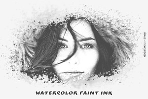 Watercolor Paint Ink Photo Effect