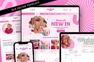 Wix Pink Website Template, a Wix Template by Template Twist Shop
