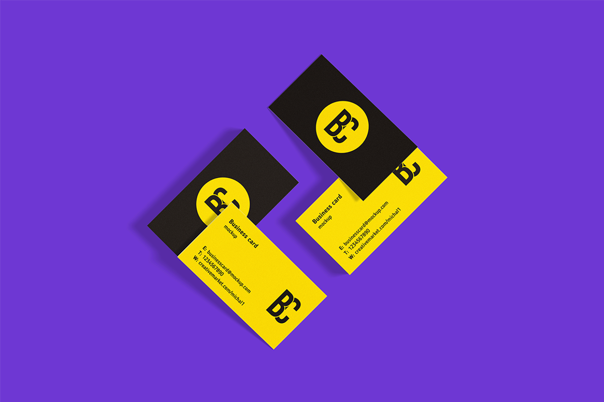 HR Unique business card mockup, a Print Template by Michał Pieczyński (Photo 7 of 9)