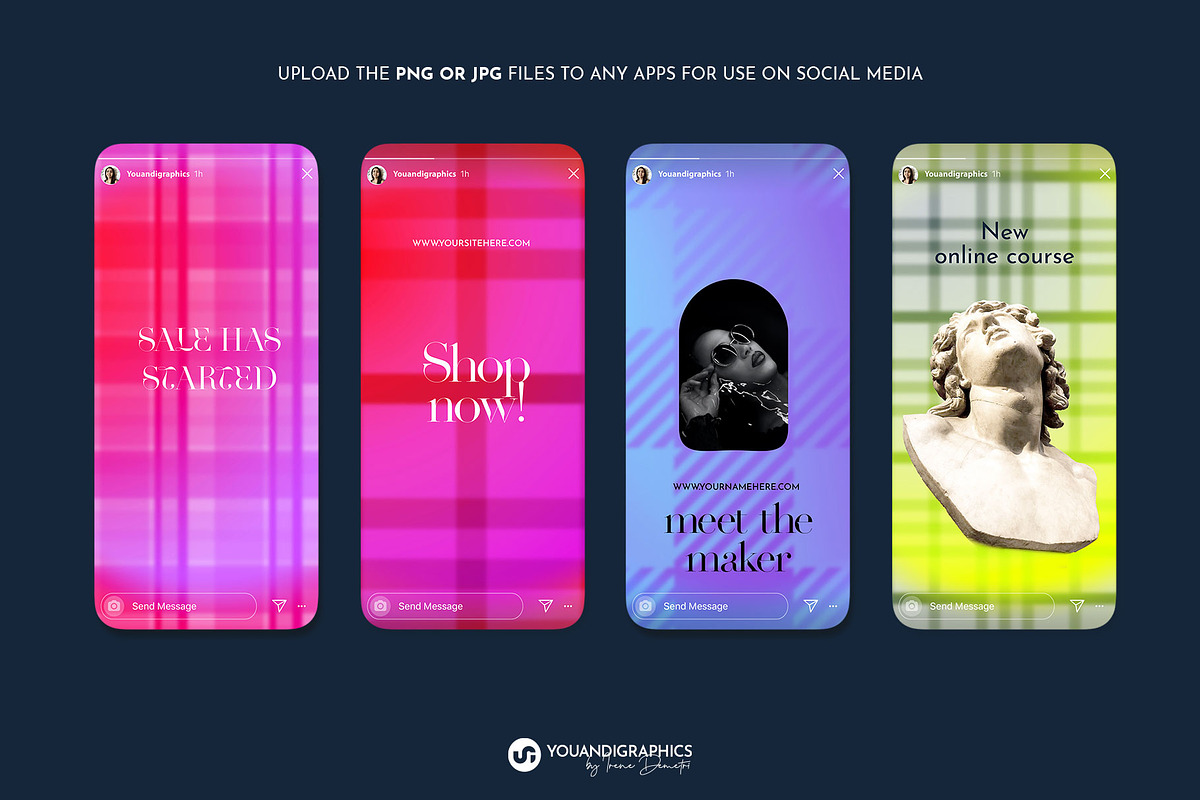 Plaid Gradient Backgrounds, a Background Graphic by Youandigraphics (Photo 8 of 14)