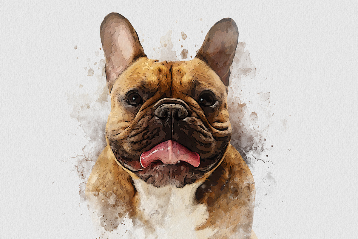 Pet Watercolor Art Photoshop Effect, an Action Add-On by Shovajit (Photo 8 of 9)