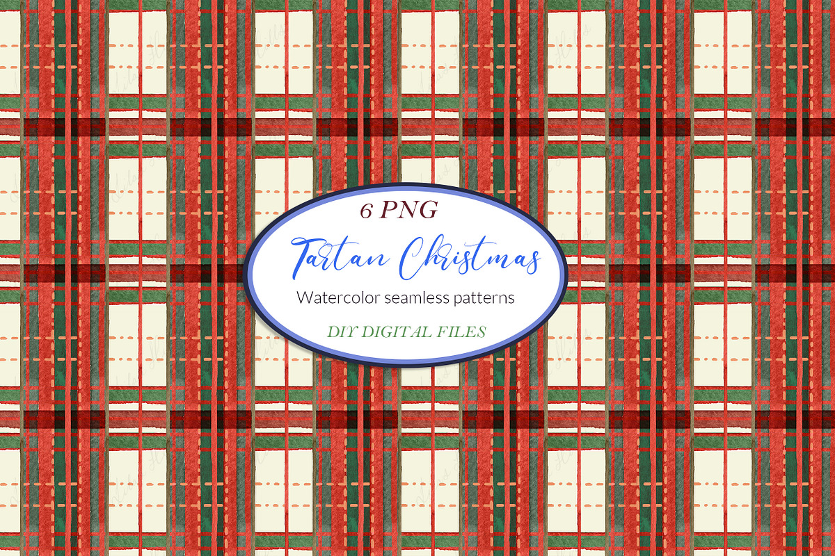 Christmas Tartan Seamless Patterns, a Pattern Graphic by LABFcreations (Photo 4 of 6)