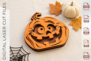 3D Layered Jack-O-Lantern Bundle, an Object Graphic by WoodoraCut (Thumbnail 5 of 6)