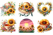 Sunflower Mother's Day Clipart, a Seasonal Illustration by DreamArtGraphic (Thumbnail 4 of 4)