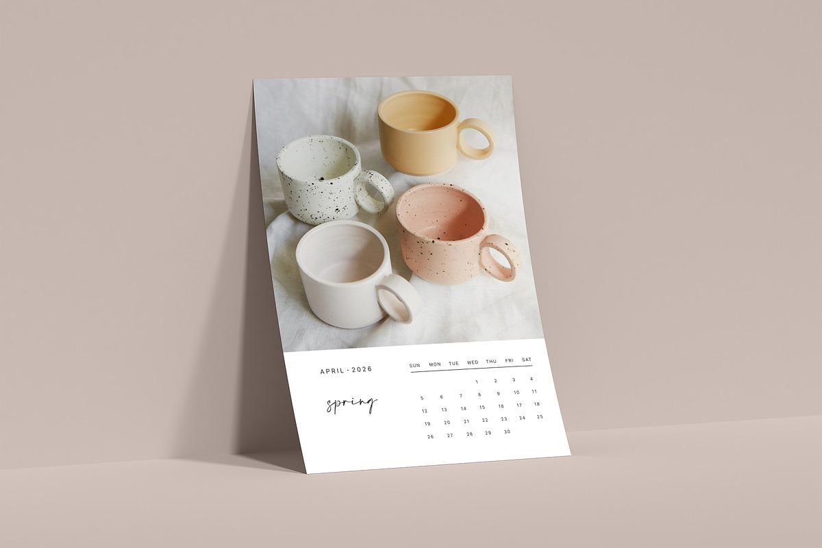 Minimalistic Calendar for 2026, a Stationery Template by Alice_Evans (Photo 1 of 5)