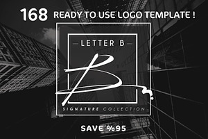 168 LETTER B SIGNATURE monogram logo