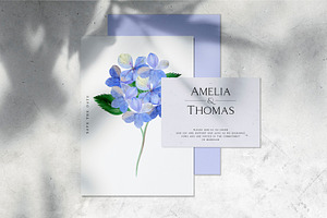 Watercolor Hydrangea Garden Set