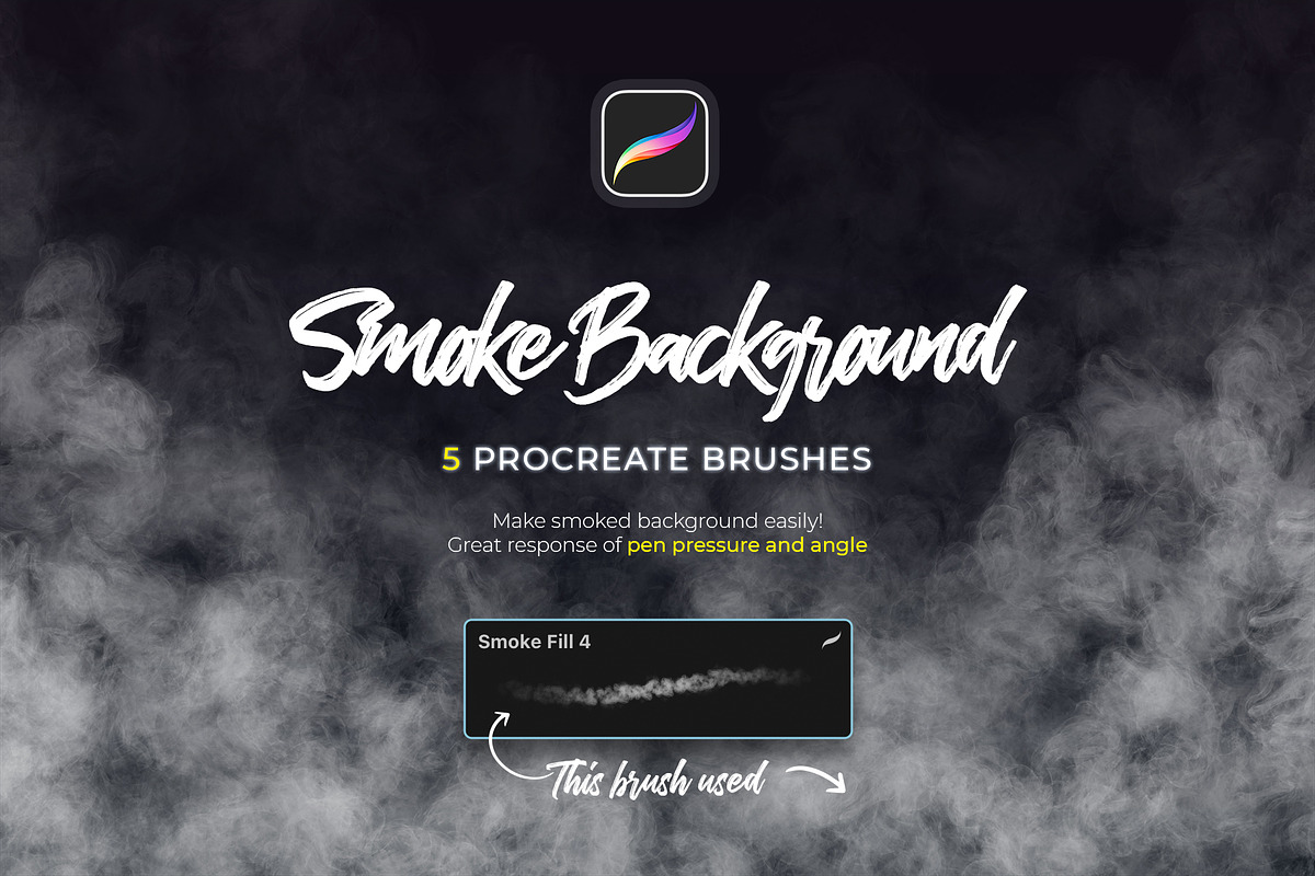Smoke Procreate Brushes, a Brush Add-On by Andrew Skoch Design (Photo 6 of 9)