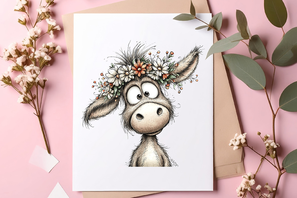 Whimsical spring farm animals clipar, an Illustration by SinaCreation (Photo 6 of 11)