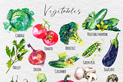 Vegetables clipart watercolor, a Food Illustration by Vero Arts (Thumbnail 2 of 9)