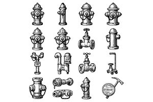 Fire Hydrant Collection, an Object Graphic by RT Studio