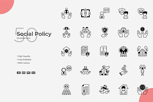 Social Policy Duotone Icons, a Duotone Icon by Bloodline