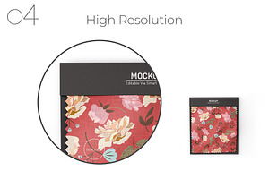 Folded Fabric Swatches Mockups Set