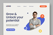 Business Landing Page Website UI, a Landing Page Template by ContestDesign (Thumbnail 2 of 5)