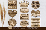 Mother's Day SET Multilayer Panels, a Templates & Theme by LaserCutano (Thumbnail 1 of 11)
