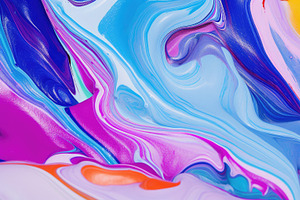 Kaleidoscope Of Liquid Colors - Abstract Paint Artistry Generati