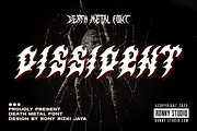 Dissident Death Metal Font, a Blackletter Font by Ronny Studio (Thumbnail 1 of 8)