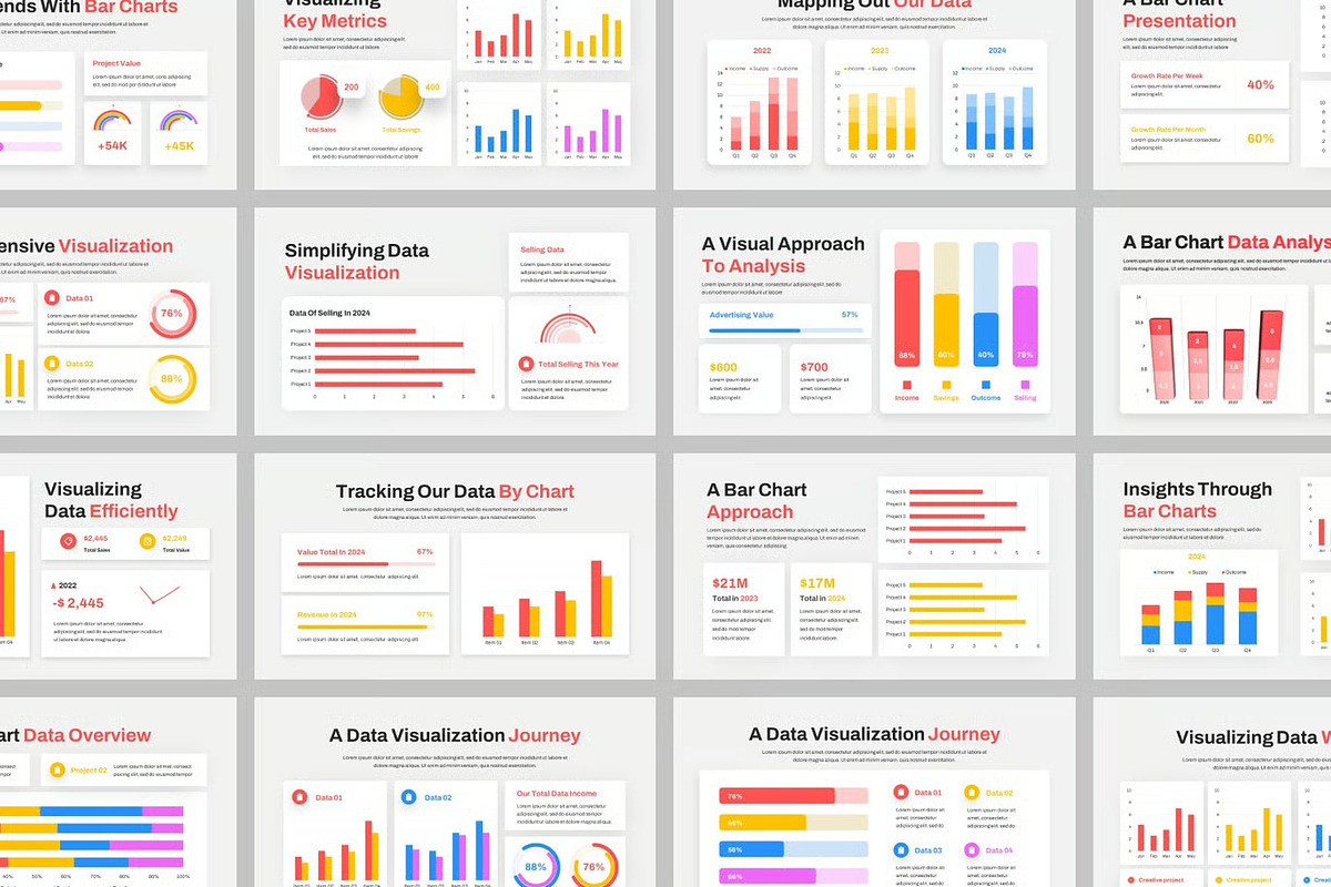 Bar Chart Diagram Keynote Templates, a Presentation Template by Fit-tee (Photo 1 of 2)
