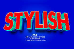 Stylish PSD 3d Editable Text Effect