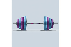 A dumbbell is depicted in Paper Art, a Background Photo by ZinetroN