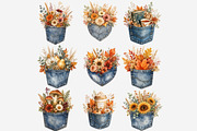 Autumn Denim Pocket Clipart Bundle, a Seasonal Illustration by Tanya Kart (Thumbnail 3 of 5)