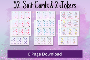 Printable Deck Of Cards PNG File