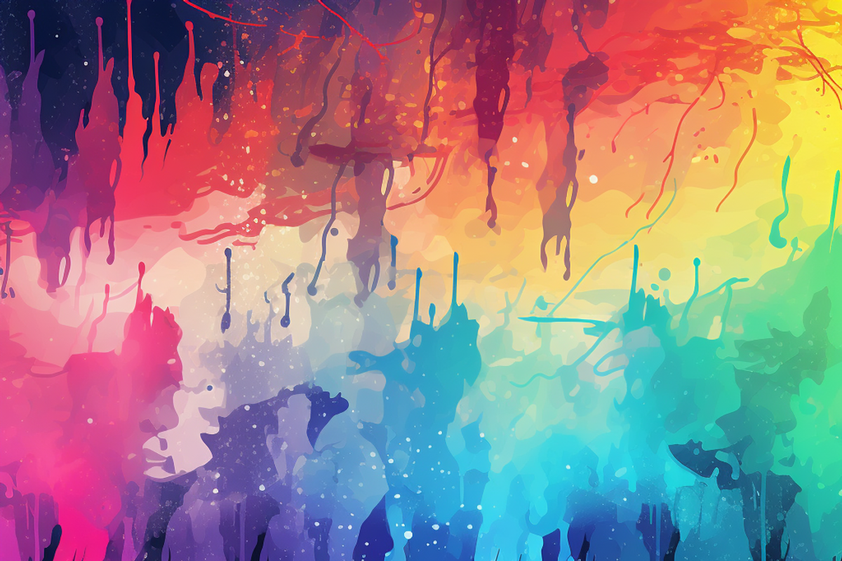 Rainbow Grunge Pattern, a Pattern Graphic by Printable Treasure (Photo 2 of 10)