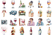 Funny Wine Loving Mom's Clipart, an Illustration by Sublimation Artist (Thumbnail 2 of 6)