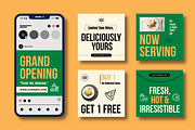 Restaurant Food Social Media Post, a Social Media Template by MightyDesign (Thumbnail 2 of 8)