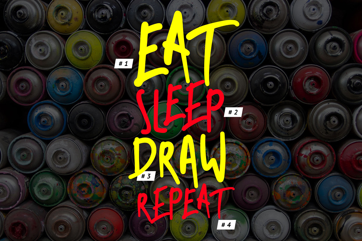 Marker Tag urban graffiti font, a Blackletter Font by doffdog (Photo 4 of 5)