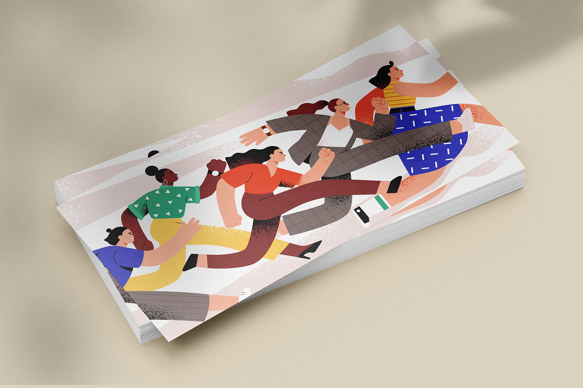 Women running and competing concept, a Person Illustration by Good Studio (Photo 2 of 3)