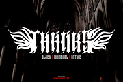 Wings Gromeba - Gothic Font, a Blackletter Font by Iqsiart Studio (Thumbnail 7 of 7)