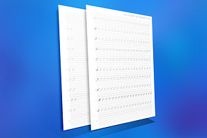 Figures of American cursive