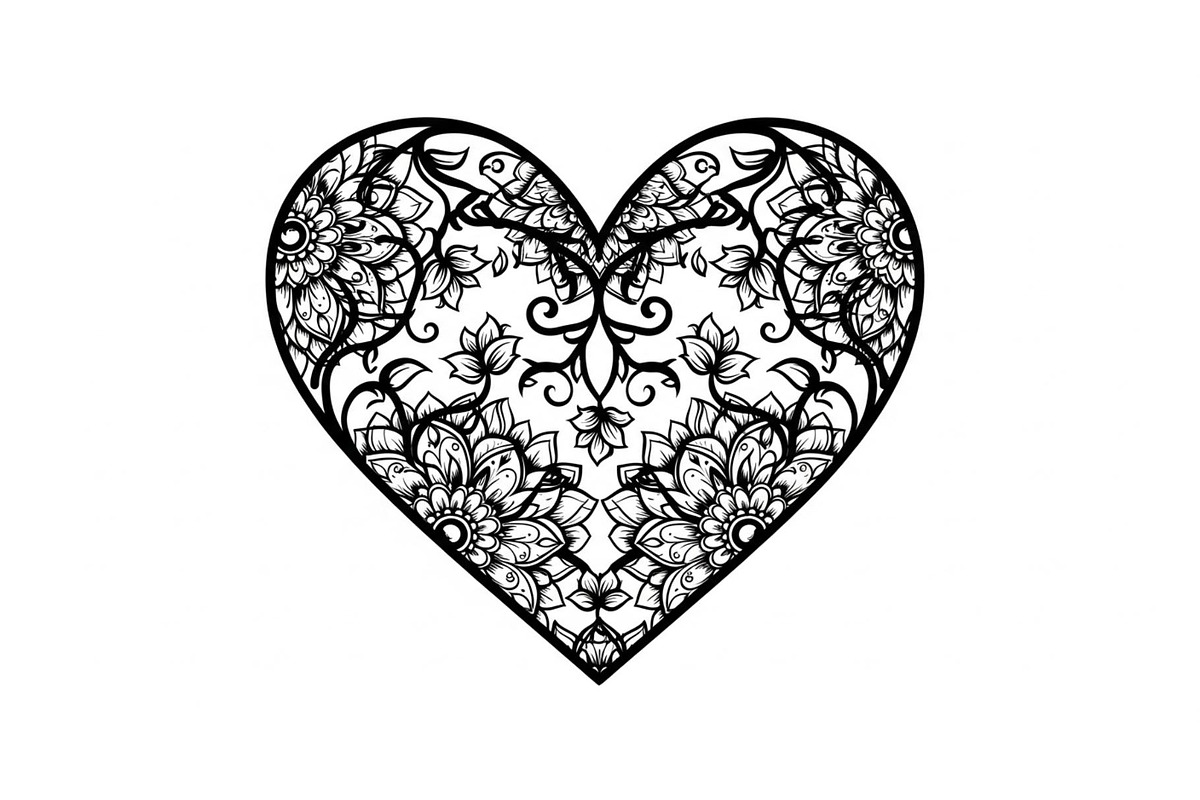 Ornamental Heart Silhouette Bundle, an Illustration by jahid234 (Photo 24 of 31)