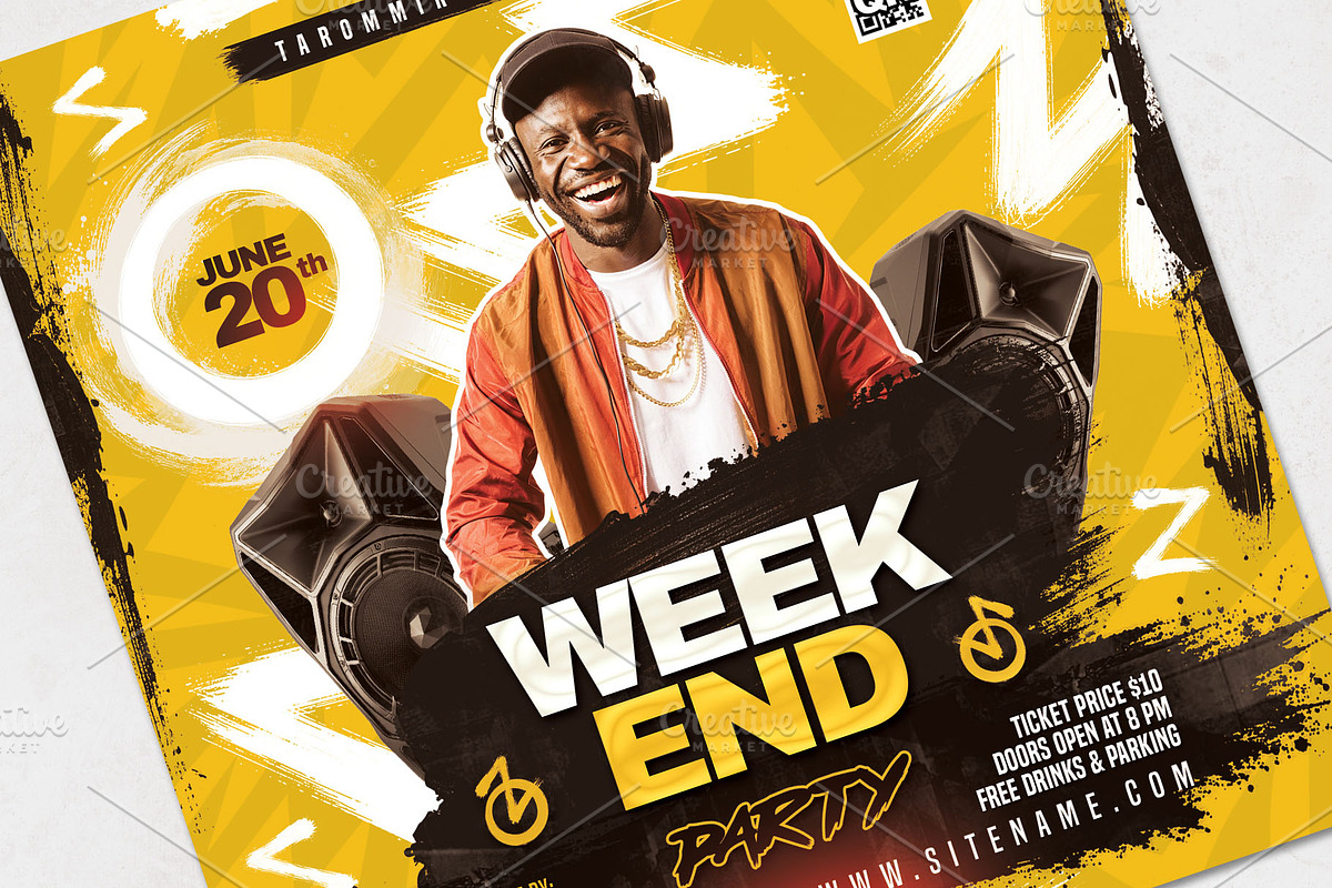 Weekend Party Flyer Template, a Flyer Template by Tarommir (Photo 3 of 3)
