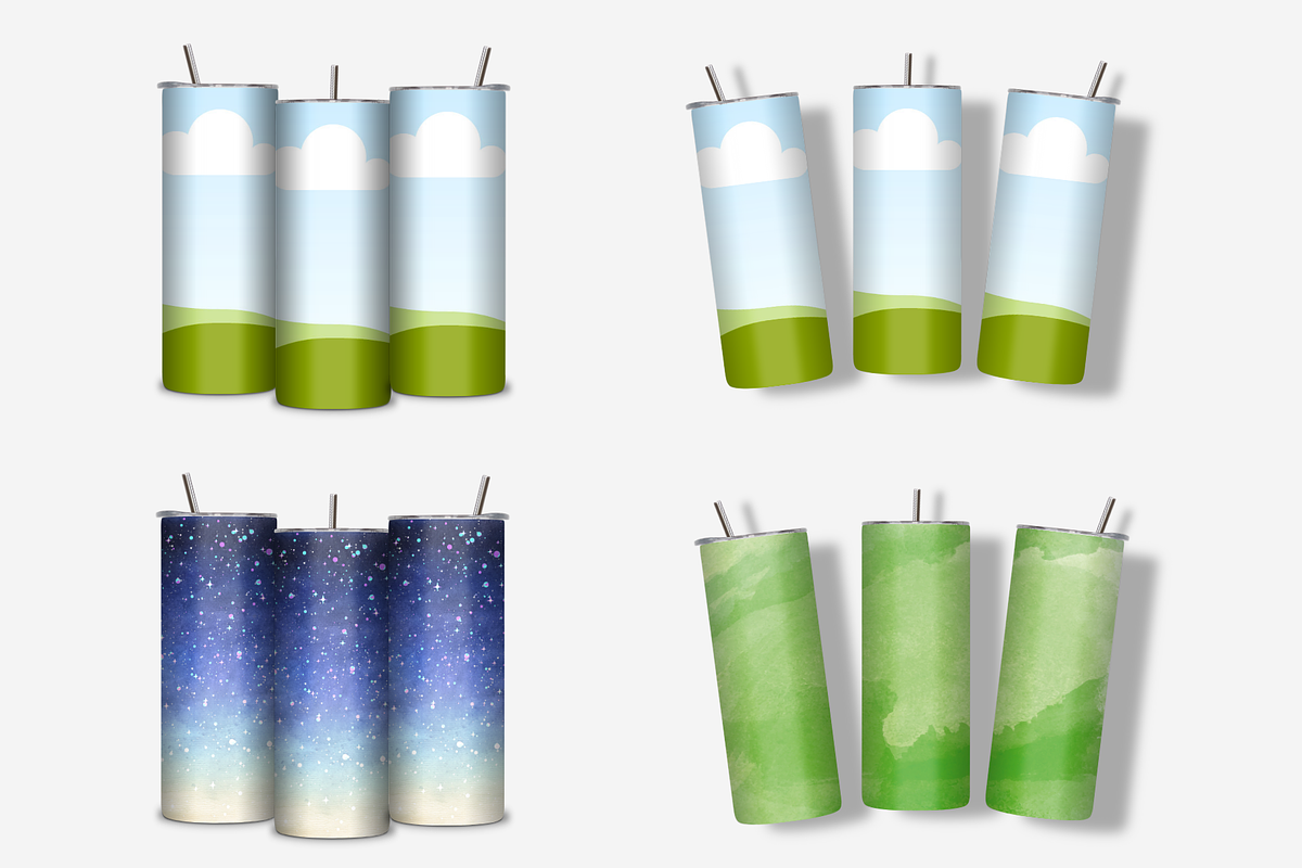 20oz Skinny Tumbler Mockups, a Cups & Container Mockup by NoemieDesigns (Photo 3 of 6)