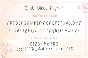 Quick Draw Cute Handwriting Font