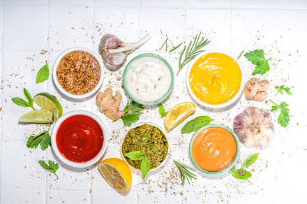 Set of various classic sauces, a Food & Drink Photo by Rimma