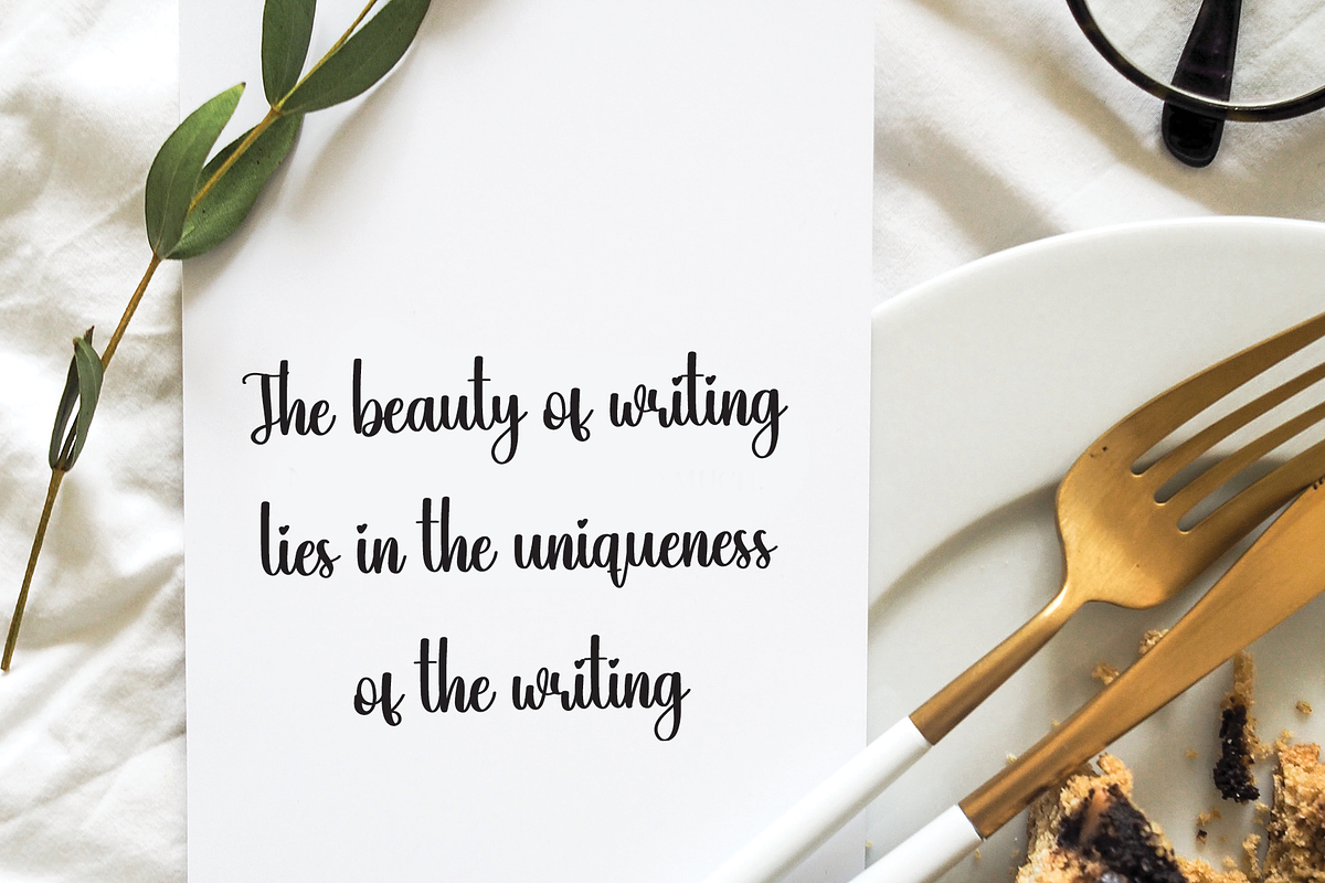 Angeline | Script Font, a Script Font by Scratchones (Photo 8 of 8)