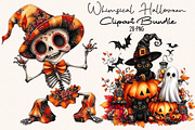 Whimsical Halloween Clipart PNG, a Seasonal Illustration by SVGArt (Thumbnail 1 of 5)