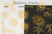 Sunflower clipart collection, an Illustration by Gennadi Digital Studio (Thumbnail 4 of 7)