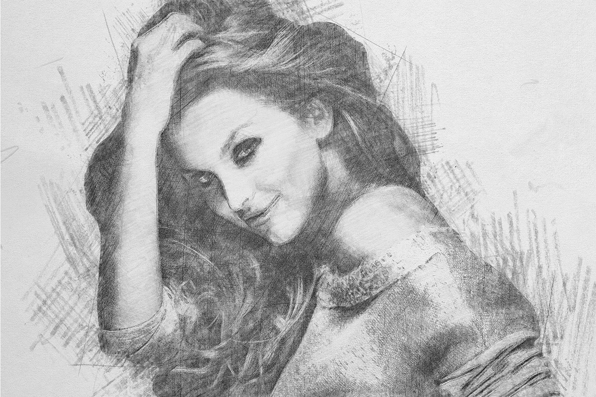 Pencil Sketch Photoshop Action, an Action Add-On by DESIGNAVO (Photo 4 of 8)