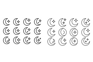 Patterns of crescent moons and stars, an Arts & Entertainment Photo by ZinetroN