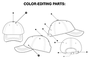 Dad Cap Tech Pack Flat Mockup, a Hat Mockup by Infinity Mockups (Thumbnail 4 of 8)