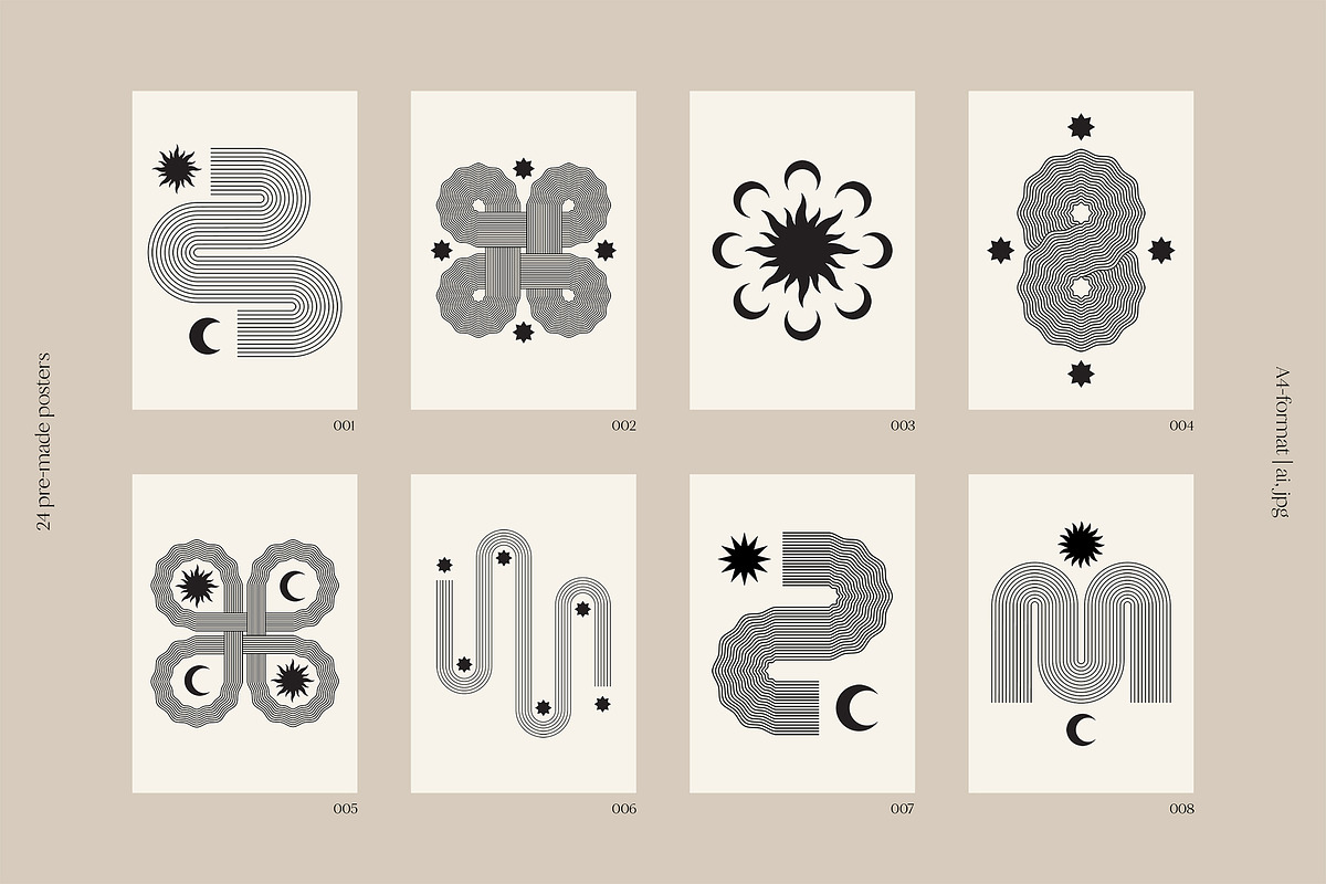 Line Art Geometry & Celestial Shapes, a Graphic by May Motif (Photo 7 of 17)