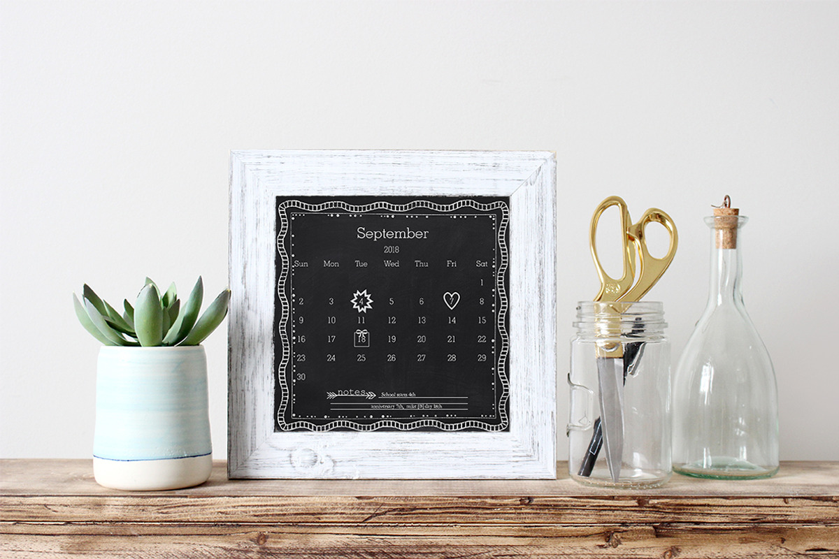 2020-2024 Chalkboard Calendar Kit preview 4